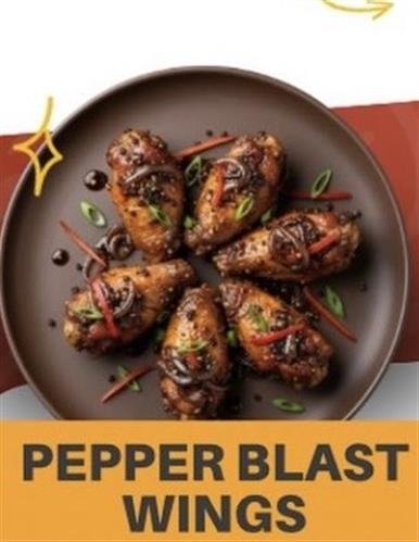 Pepper blast wings